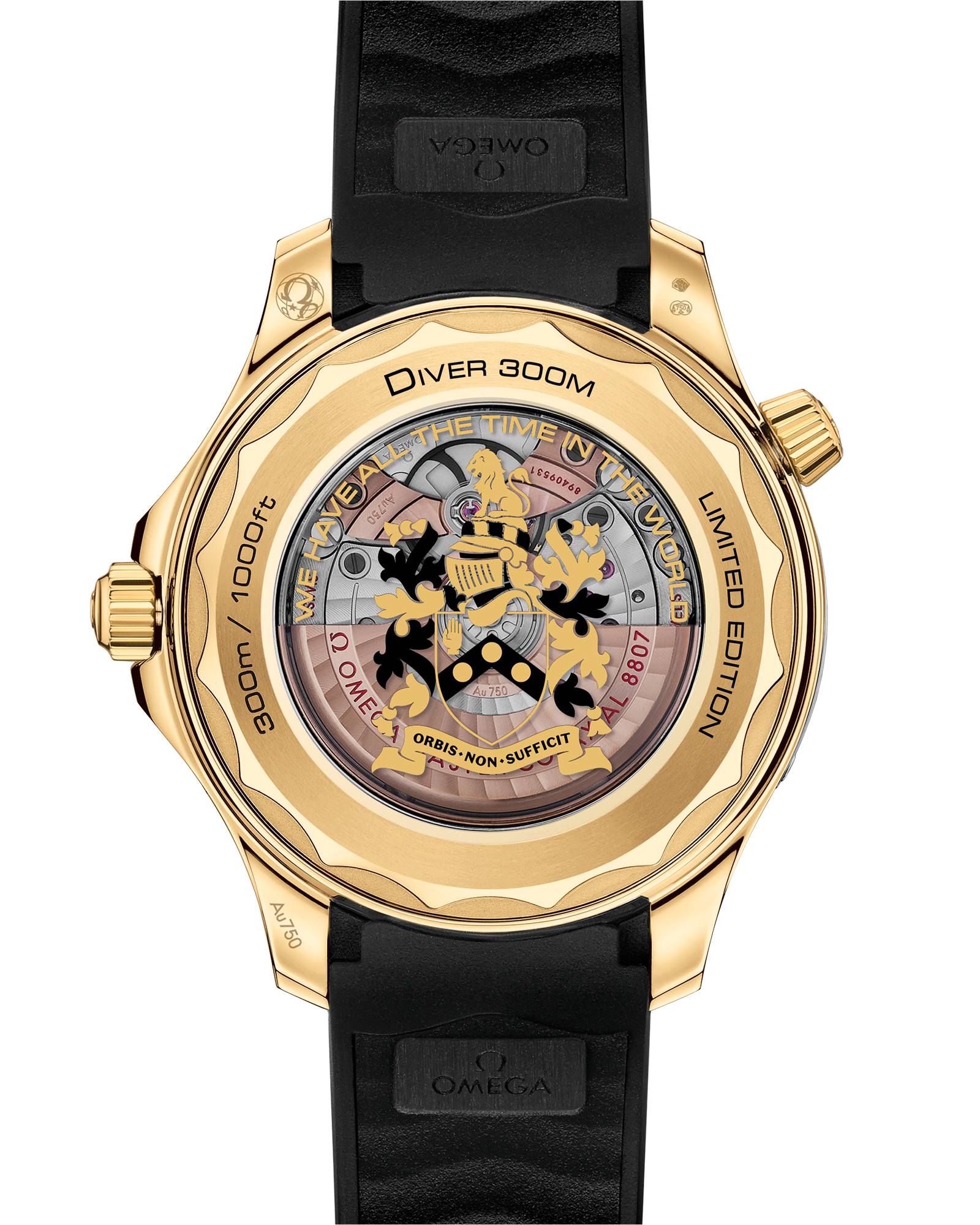 海马系列 300米潜水表 42毫米, 黄色18 k金表壳 搭配 橡胶表带 - 210.62.42.20.01.001 - 影像 2