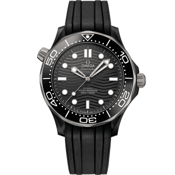 海马系列 300米潜水表 43.5毫米, 黑色陶瓷表壳 搭配 橡胶表带 - 210.92.44.20.01.001 - 影像 1