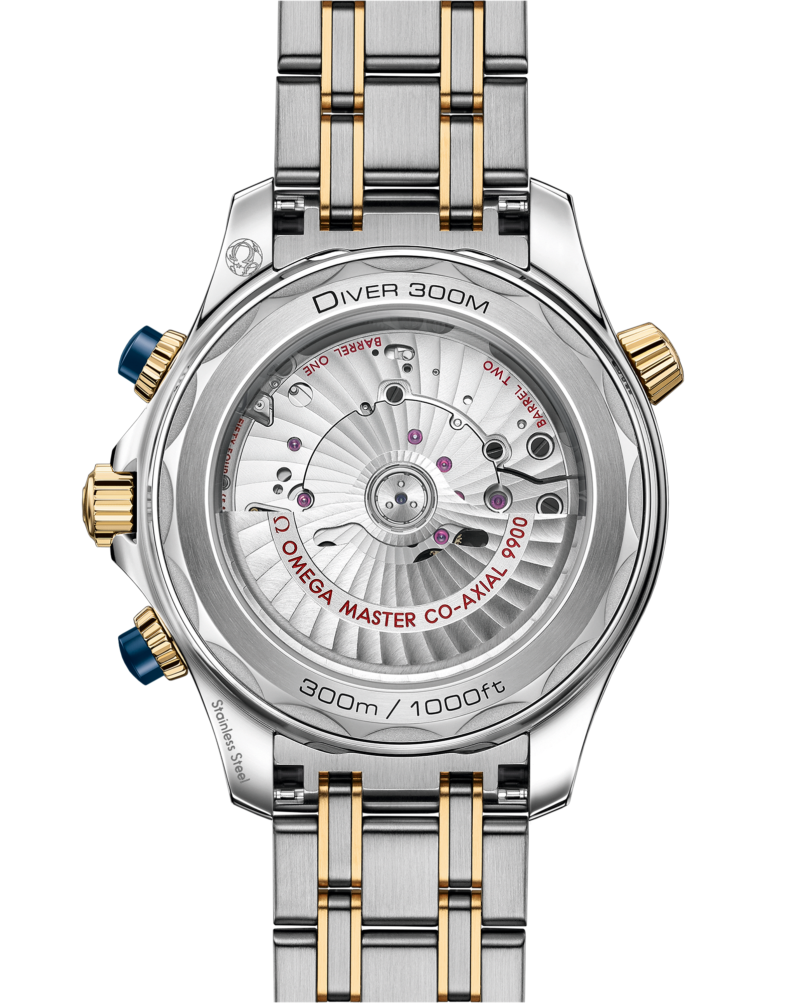 海马系列 300米潜水表 44毫米, 精钢-黄色18 k金表壳 搭配 精钢-黄色18 k金表链 - 210.20.44.51.03.001 - 影像 2