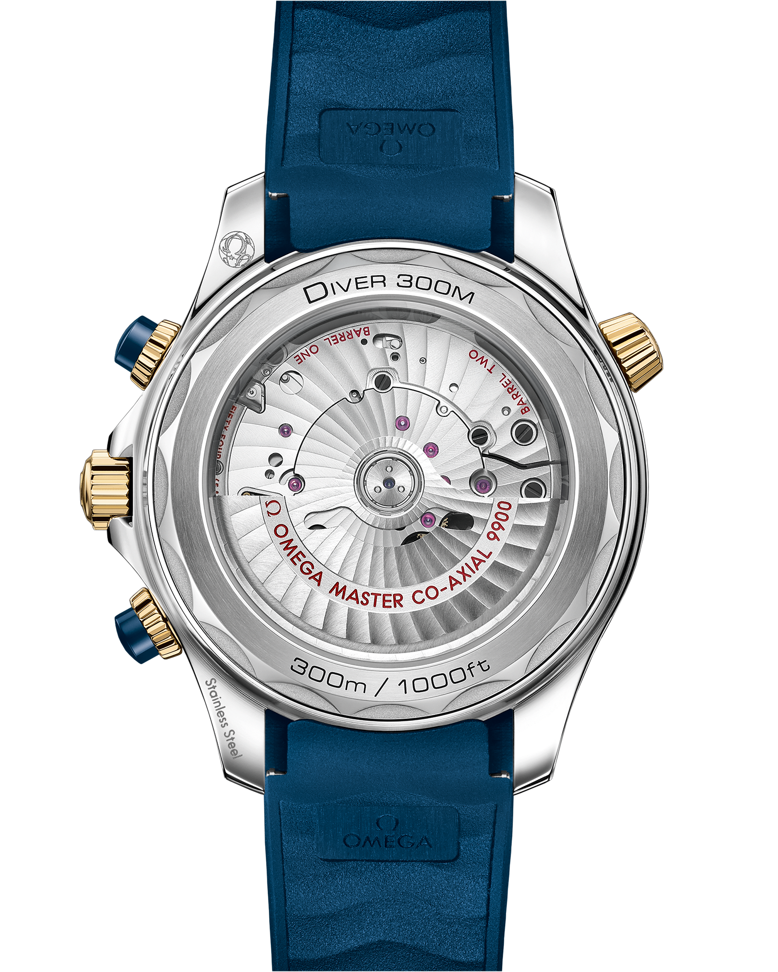 海马系列 300米潜水表 44毫米, 精钢-黄色18 k金表壳 搭配 橡胶表带 - 210.22.44.51.03.001 - 影像 2