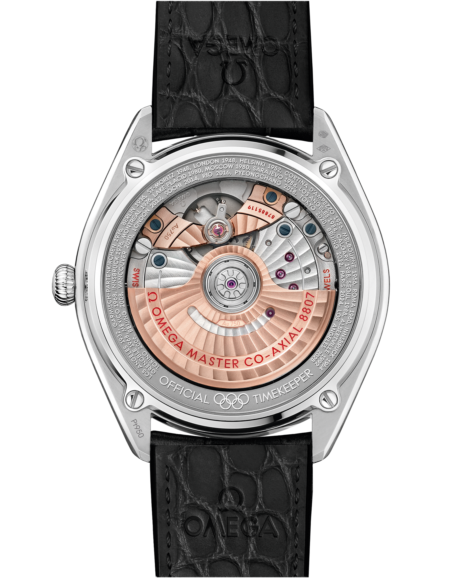 海马系列 奥运会正式计时 39.5毫米, 铂金 搭配 皮表带 - 522.93.40.20.01.001 - 影像 2