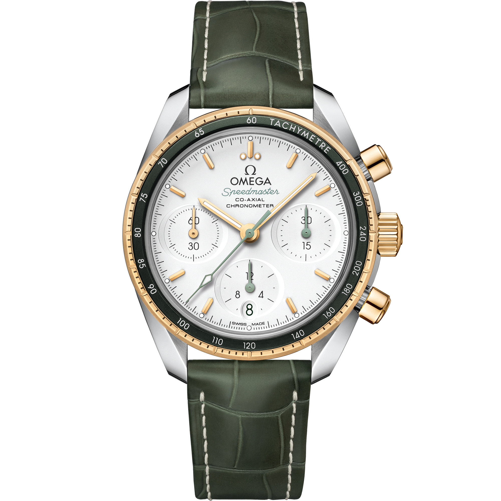 超霸系列 超霸38毫米腕表 38毫米, 精钢-黄色18 k金表壳 搭配 皮表带 - 324.23.38.50.02.001 - 影像 1