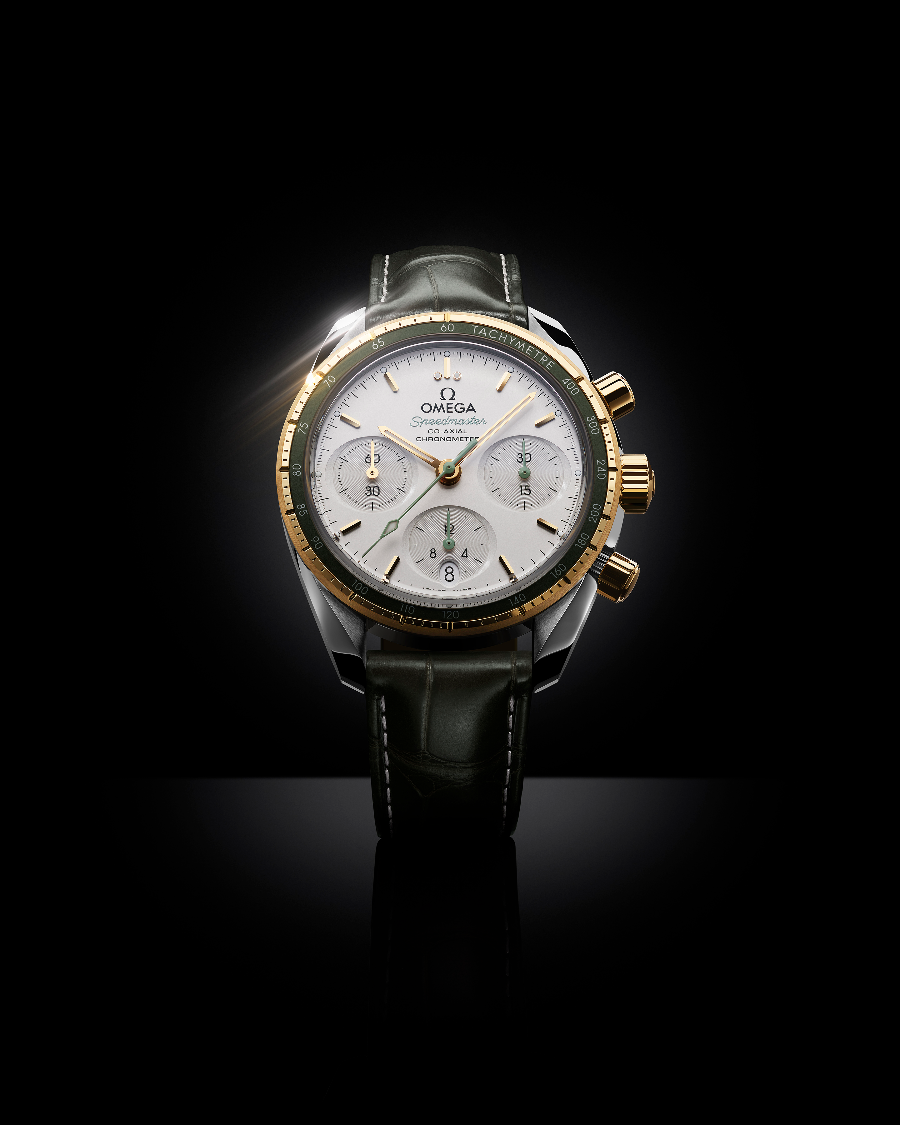 超霸系列 超霸38毫米腕表 38毫米, 精钢-黄色18 k金表壳 搭配 皮表带 - 324.23.38.50.02.001 - 影像 4