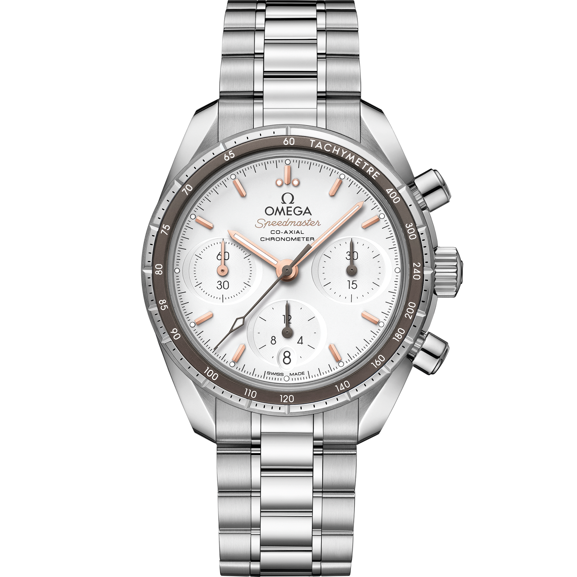 超霸系列 超霸38毫米腕表 38毫米, 精钢表壳 搭配 精钢表链 - 324.30.38.50.02.001 - 影像 1