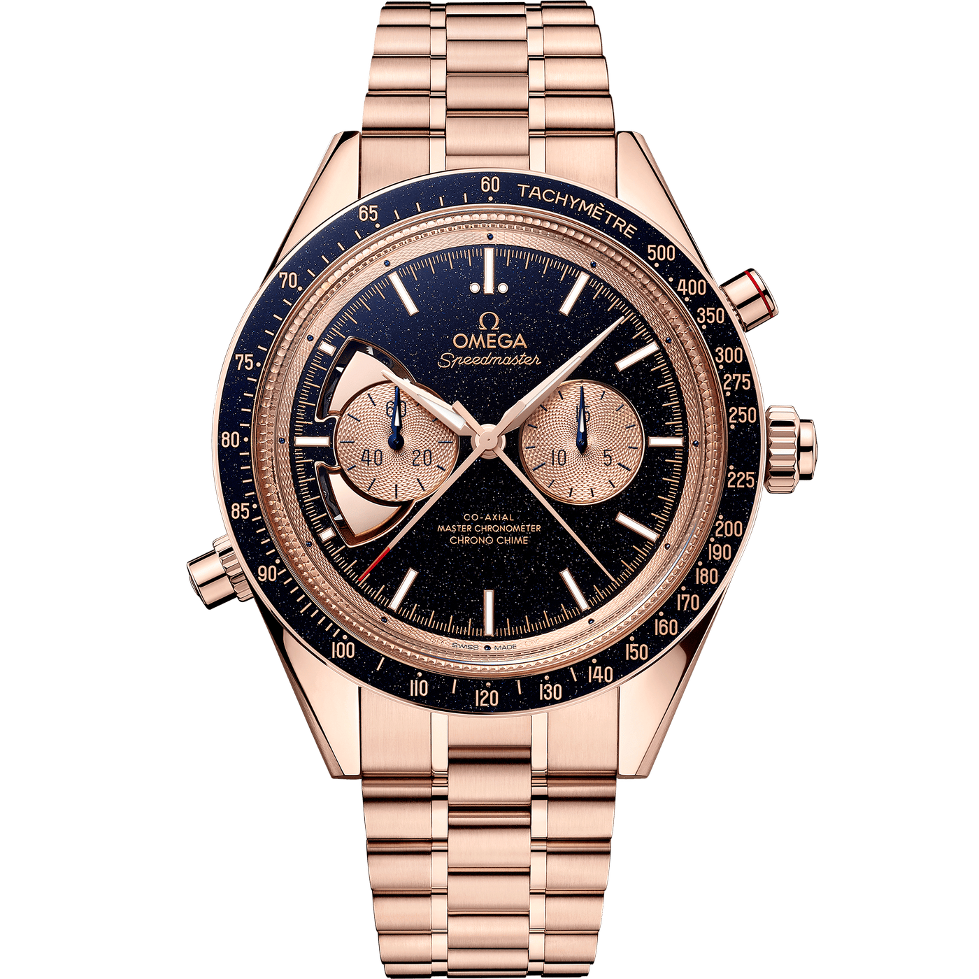 超霸系列 Chrono Chime 45毫米 Sedna™ 18k金表壳 搭配 Sedna™ 18k金表链 522 50 45 52 超霸系列 Chrono Chime 45毫米 Sedna™ 18k金表壳 搭配 Sedna™ 18k金表链 522 50 45 52