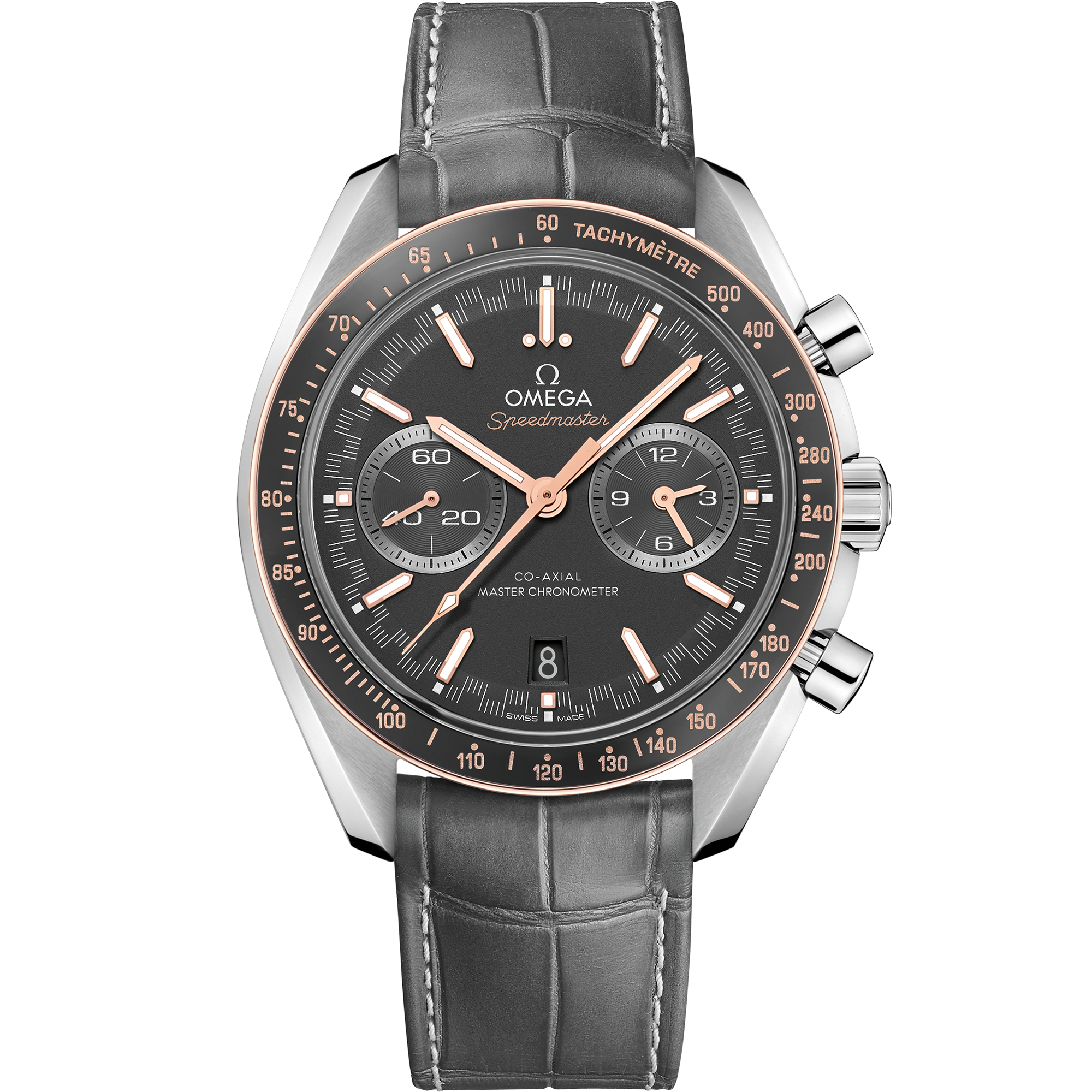 超霸系列 赛车计时表 44.25毫米, 精钢表壳 搭配 皮表带 - 329.23.44.51.06.001 - 影像 1