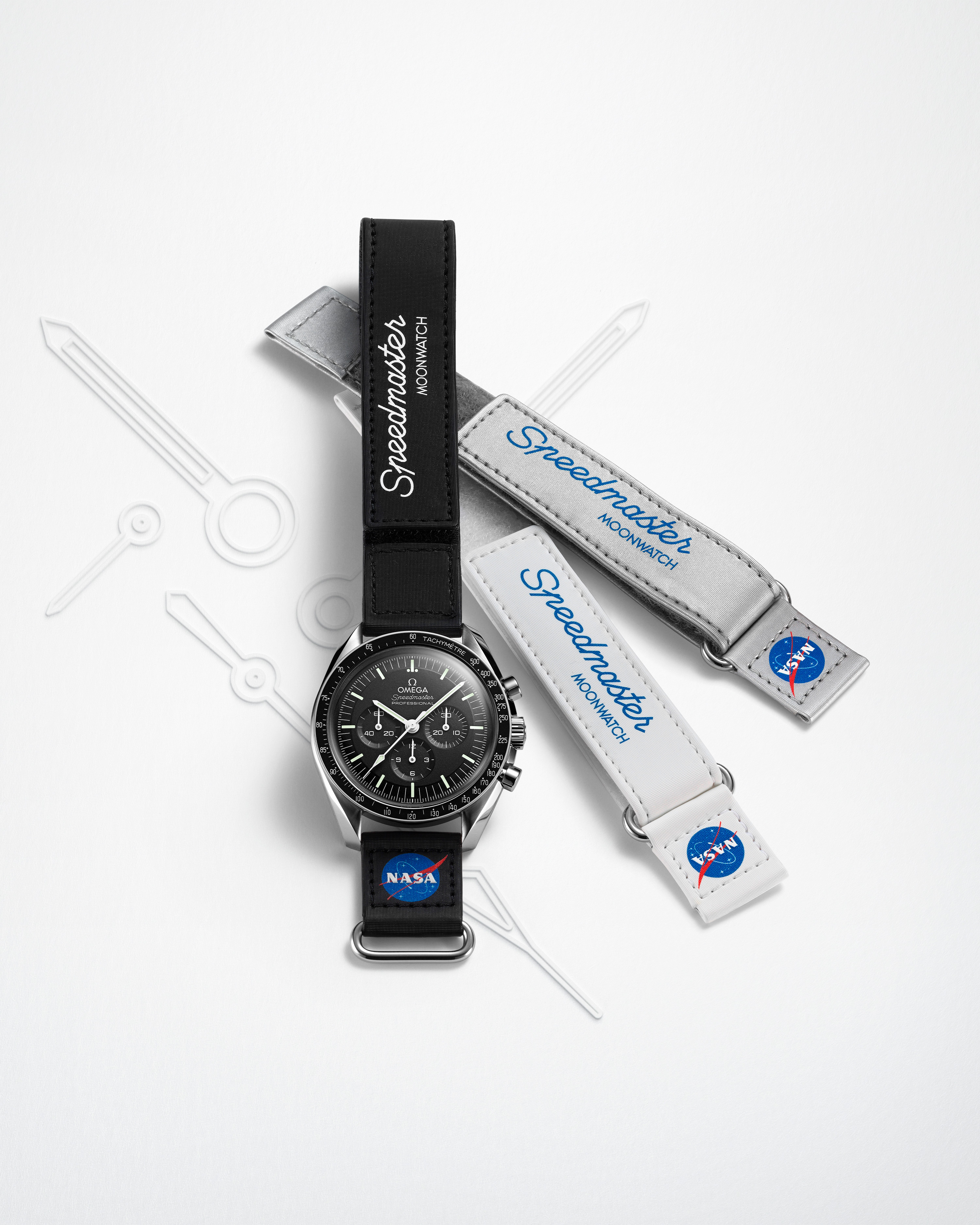 两件式表带 - 超霸月球表灰色VELCRO®Brand表带2件套 - 032CWZ016040w - 影像 3