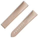 两件式<span class="nowrap">表带</span> - 米色素革表带，搭配折叠表扣 - 032Z017131W