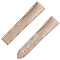 两件式<span class="nowrap">表带</span> - 米色素革表带，搭配折叠表扣 - 032Z017131W