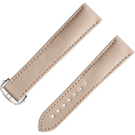 两件式表带 - 米色素革表带，搭配折叠表扣 - 032Z017131