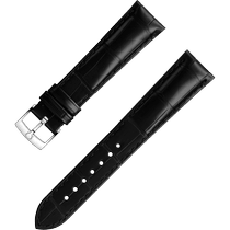 两件式表带 - 黑色鳄鱼皮表带，搭配针扣 - 9800.00.14