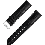 两件式<span class="nowrap">表带</span> - 黑色鳄鱼皮表带，搭配针扣 - 98000014W