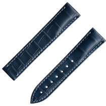 两件式<span class="nowrap">表带</span> - 蓝色鳄鱼皮表带，搭配折叠表扣 - 032CUZ007419W