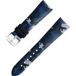 两件式表带 - 蓝色迷彩皮表带，搭配针扣 - 032CUZ011915