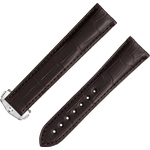 两件式<span class="nowrap">表带</span> - 棕色鳄鱼皮表带，搭配折叠表扣 - 98000275W