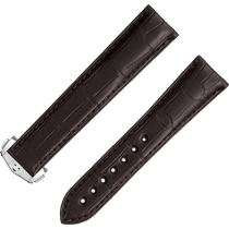 两件式<span class="nowrap">表带</span> - 棕色鳄鱼皮表带，搭配折叠表扣 - 98000275W