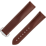 两件式表带 - 棕色皮表带，搭配折叠表扣 - 032CUZ006728