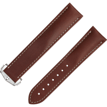 两件式表带 - 棕色皮表带，搭配折叠表扣 - 032CUZ006728