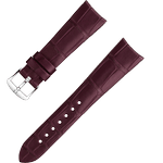 两件式表带 - 勃艮第红色鳄鱼皮表带，搭配针扣 - 032CUZ009877