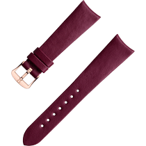 两件式<span class="nowrap">表带</span> - 勃艮第红色素革表带,搭配针扣 - 032Z017136W