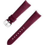 两件式表带 - 勃艮第红色素革表带，搭配针扣 - 032Z017136