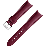 两件式表带 - 勃艮第红色素革表带，搭配针扣 - 032Z017137