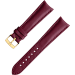 两件式<span class="nowrap">表带</span> - 勃艮第红色素革表带，搭配针扣 - 032Z017137W