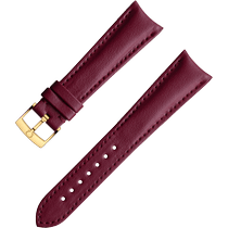 两件式<span class="nowrap">表带</span> - 勃艮第红色素革表带，搭配针扣 - 032Z017137W
