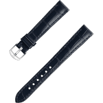 两件式<span class="nowrap">表带</span> - 深蓝色鳄鱼皮表带，搭配针扣 - 032CUZ010226W
