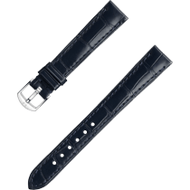 两件式<span class="nowrap">表带</span> - 深蓝色鳄鱼皮表带，搭配针扣 - 032CUZ010226W