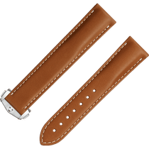 两件式表带 - 金棕色皮表带，搭配折叠表扣 - 032CUZ000918