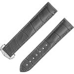 两件式<span class="nowrap">表带</span> - 灰色鳄鱼皮表带，搭配折叠表扣 - 032CUZ007463W