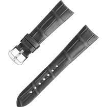 两件式<span class="nowrap">表带</span> - 灰色鳄鱼皮表带，搭配针扣 - 032CUZ009872W