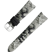 两件式表带 - 灰色迷彩皮表带，搭配针扣 - 032CUZ011912