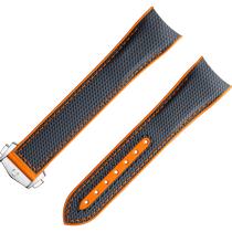 两件式表带 - 灰色橡胶表带，搭配折叠表扣，适用于海马系列海洋宇宙600米腕表 - 032CVZ005088