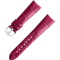 两件式表带 - 粉色鳄鱼皮表带，搭配针扣 - 032CUZ011104