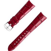 两件式表带 - 红色鳄鱼皮表带，搭配针扣 - 032CUZ012325