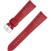 两件式表带 - 红色皮表带，搭配针扣 - 032CUZ010020