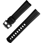 两件式<span class="nowrap">表带</span> - 黑色橡胶表带，搭配针扣，适用于海马系列300米潜水表 - 032CVZ010126W