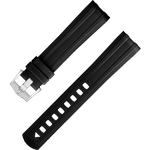 两件式表带 - 黑色橡胶表带，搭配针扣，适用于海马系列300米潜水表 - 032CVZ010126