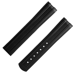 两件式<span class="nowrap">表带</span> - 黑色橡胶表带，搭配折叠表扣，适用于海马系列300米潜水表 - 032CVZ015752W