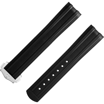 两件式表带 - 黑色橡胶表带，搭配折叠表扣，适用于海马系列300米潜水表 - 032CVZ015752