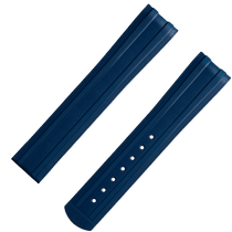 两件式表带 - 蓝色橡胶表带，搭配折叠表扣，适用于海马系列300米潜水表 - 032CVZ015753
