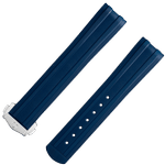 两件式表带 - 蓝色橡胶表带，搭配折叠表扣，适用于海马系列300米潜水表 - 032CVZ015753