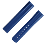 两件式<span class="nowrap">表带</span> - 蓝色橡胶表带，搭配折叠表扣，适用于海马系列300米潜水表 - 032Z019019W