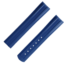 两件式<span class="nowrap">表带</span> - 蓝色橡胶表带，搭配折叠表扣，适用于海马系列300米潜水表 - 032Z019019W