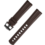 两件式<span class="nowrap">表带</span> - 棕色橡胶表带，搭配针扣，适用于海马系列300米潜水表 - 032Z021188W