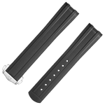 两件式<span class="nowrap">表带</span> - 灰色橡胶表带，搭配折叠表扣，适用于海马系列300米潜水表 - 032Z020496W
