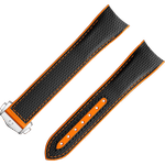 两件式表带 - 黑色橡胶表带，搭配折叠表扣，适用于海马系列海洋宇宙600米腕表 - 032CVZ005087