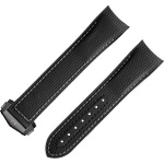 两件式表带 - 黑色橡胶表带，搭配折叠表扣，适用于海马系列海洋宇宙600米腕表 - 032CVZ005517|025CTZ003214